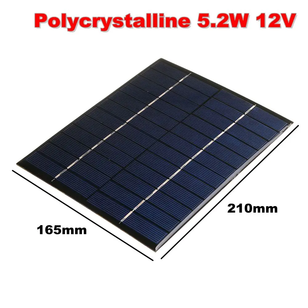 Caltie 12V 5,2 W 165*210 мм Мини поликристаллический кремний Панели солнечные эпоксидная доска DIY эпоксидный поликристаллический клетки для мобильного телефона