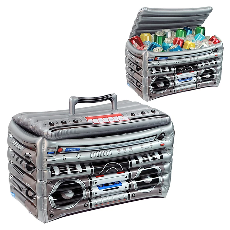 

Inflatable Treasure Chest Inflatable Classic Radio Recorder Shape Cooler HIP HOP Radio Model Ice Bucket Pirate Jewellery Storage