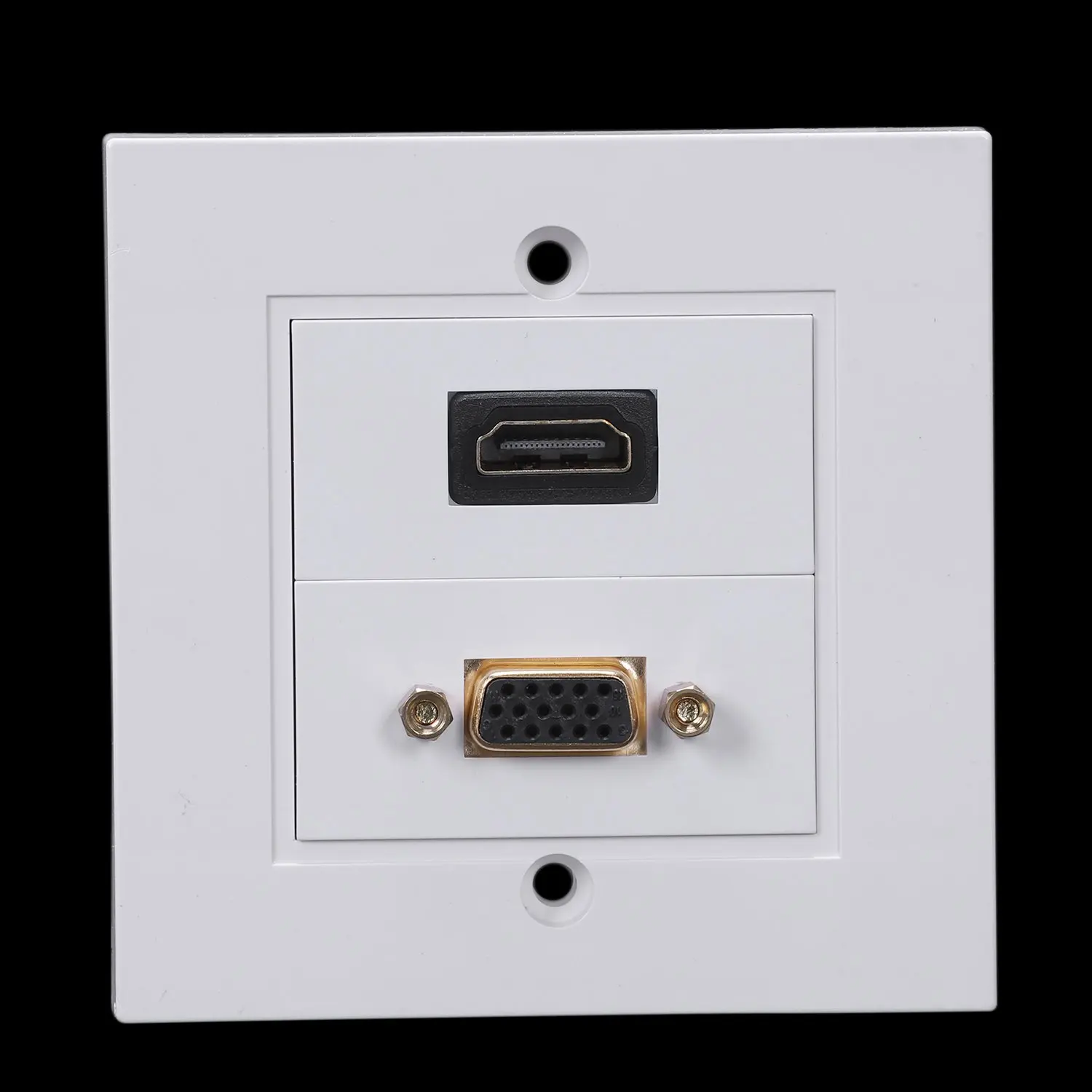 86x86 мм Настенная лицевая пластина 15 отверстий Vga розетка + Hdmi с удлиненный провод