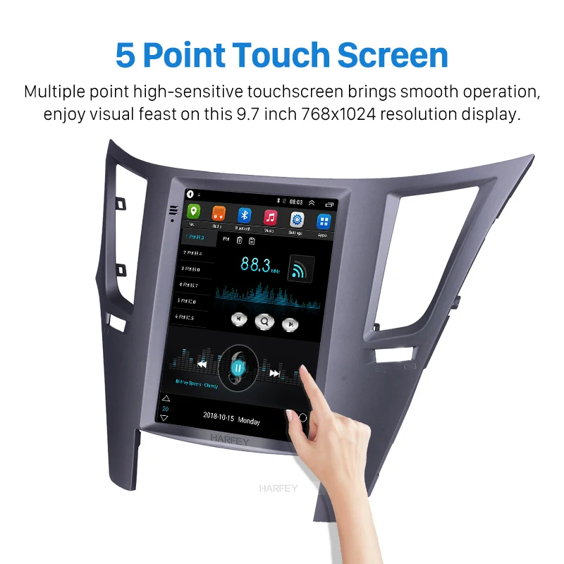 Flash Deal Harfey For 2010-2013 2014 Subaru Outback Android 9.1 Car Multimedia Player 9.7" GPS Navigation Backup camera Mirror Link 4G LTE 2
