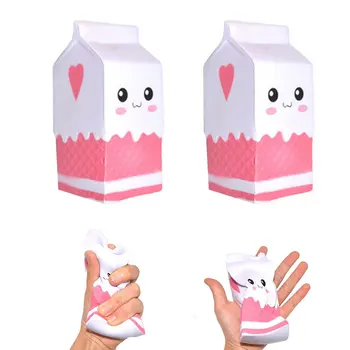 

Cute Pink Milk Box Children Decompression Toys PU Squishy Scented Kids Squeeze Toy Baby Boys Girls Healing Stress Reliever Gifts
