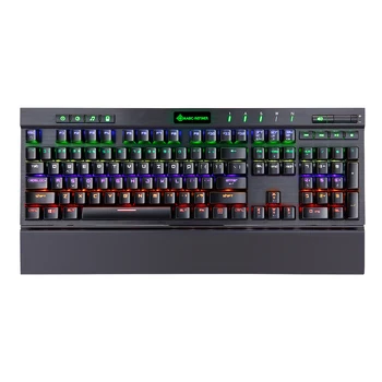 

Magic-Refiner MK12 Mechanical Gaming Keyboard USB Wired 12 RGB 19 Backlight Mechanical Optical Switch 104 Keys Keyboard
