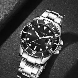 Топ Элитный бренд часы для мужчин бизнес Нержавеющая сталь ремешок полые механические наручные часы