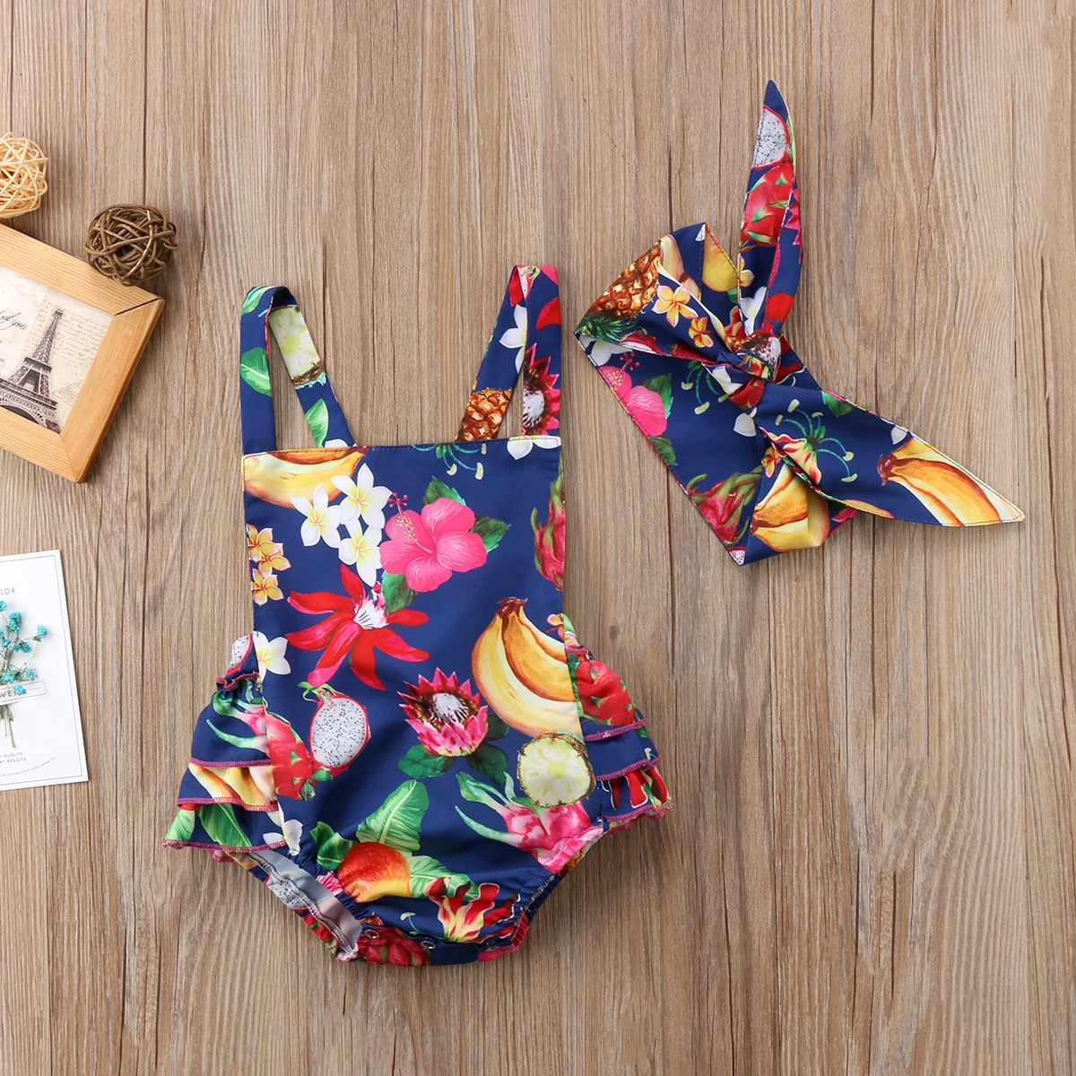 tropical romper baby