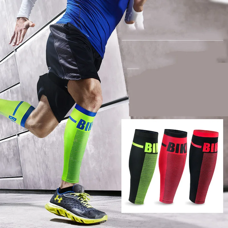 

1 PCS Running Cycling Leg Calf Sleeves Compression Breathable Football Shin Guard Protectors Calf Warmers Sport Safety