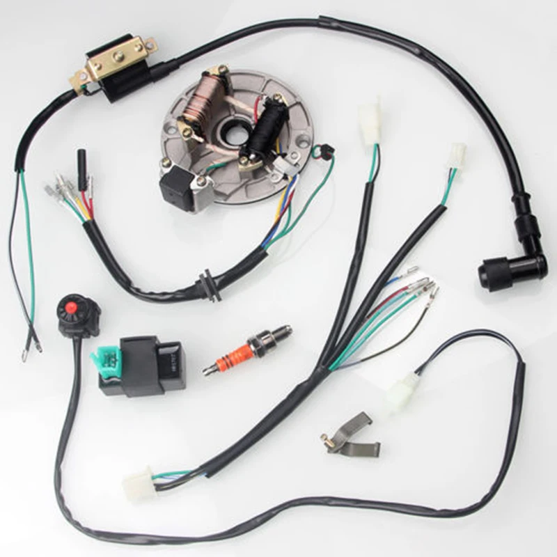

50CC 70CC 110CC 125CC WIRE HARNESS Loom CDI COIL Magneto Kick Start DIRT BIKE