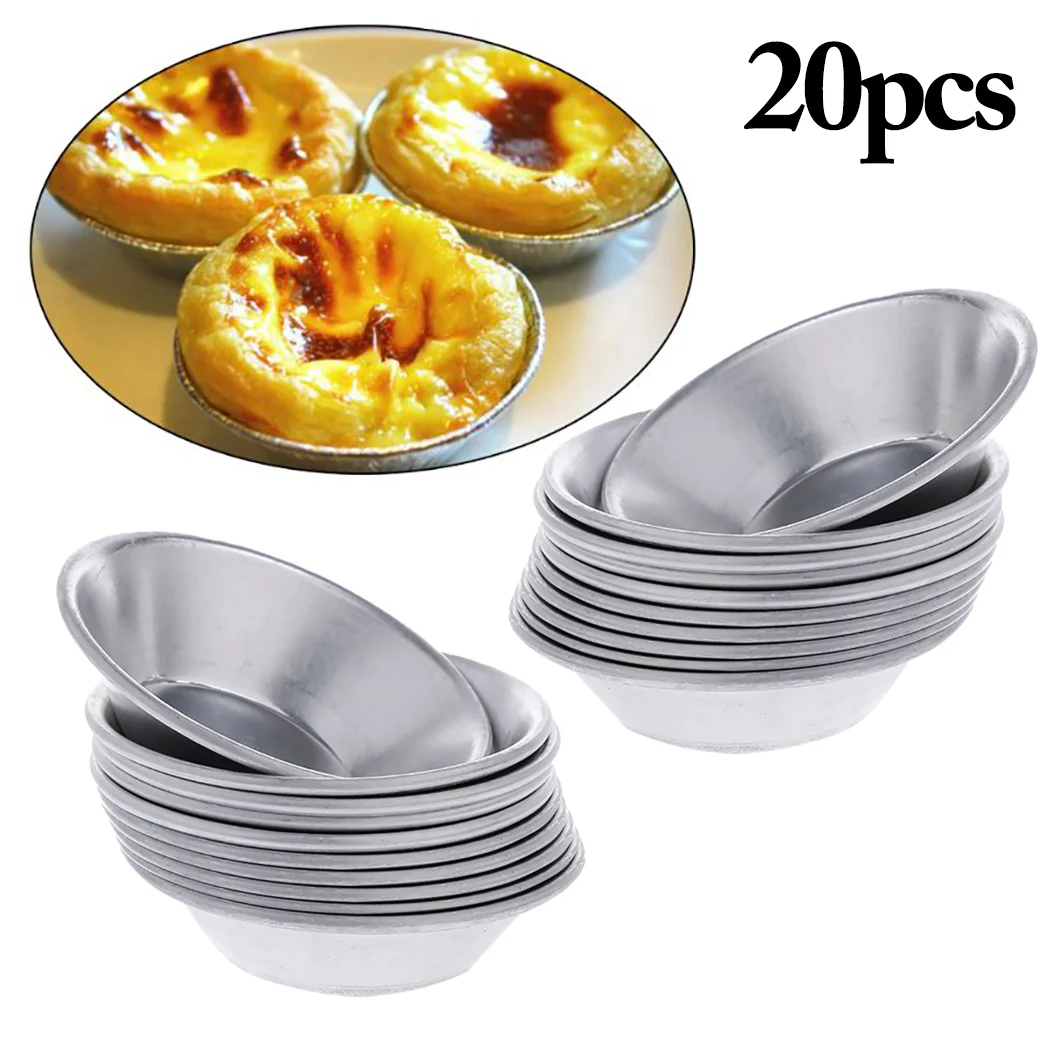 

Egg Tart Mold Set Creative Reusable Aluminum Alloy Cake Cookie Mold Baking Mold