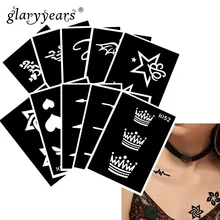 10 шт./компл. для нанесения хны и тату трафарет с рисунком стрекозы, рисование пастой для боди-арта тату трафарет пикантный товар Водонепроницаемый HN#41