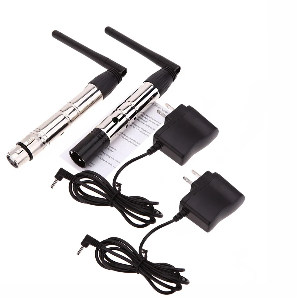 

2.4G ISM DMX512 Wireless Male & Female 2 in 1 XLR Receiver & Transmitter LED Lighting for Stage PAR Party Light with Antenna