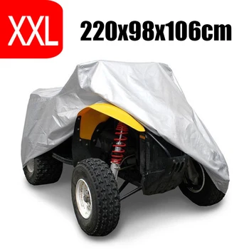

XXL 220*98*106cm 190T Silver Waterproof ATV Cover Fit For Polaris Honda Yamaha Can-Am Suzuki