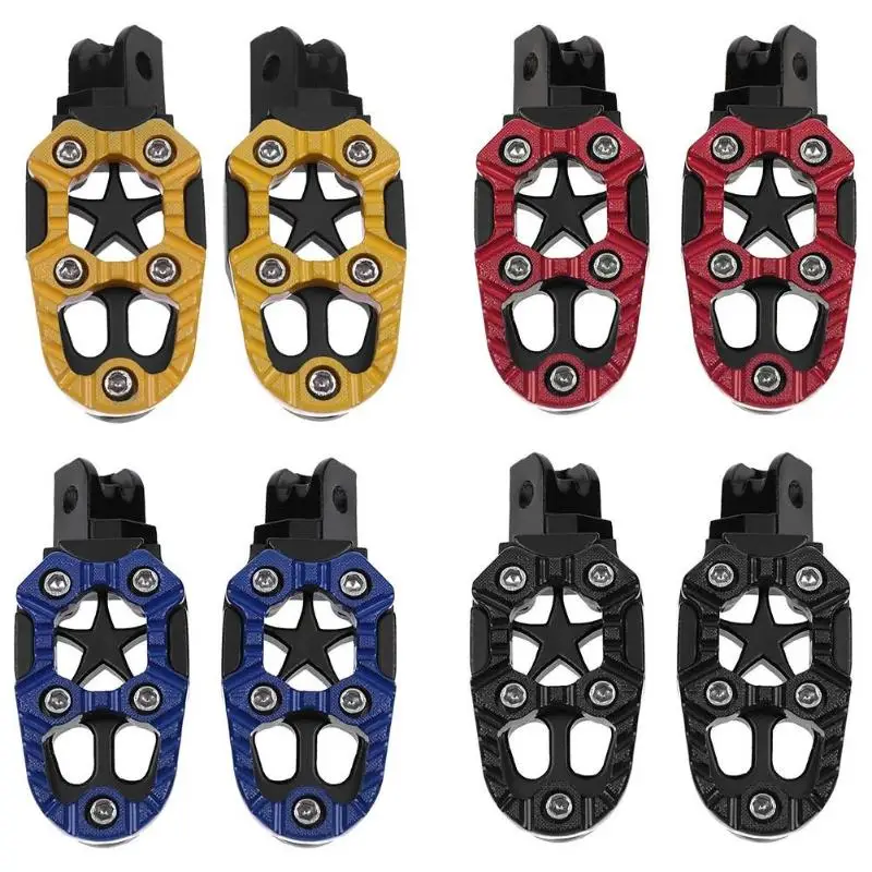 

2pcs Universal Metal Motorcycle Foot Pegs Pedals Footrests With Spring High Quality Easy To Install 8mm Motorcycle Accessories