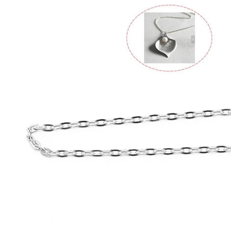 

Beadsnice 925 Sterling Silver Oval Chain for Necklace Diy Jewelry Making 37302
