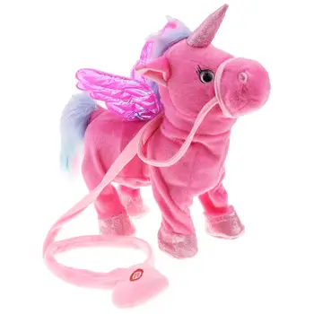 

Electronic Simulation Unicorn Plush Doll Walking Dancing Singing Doll Educational Toys Birthday Gift for Children Kids Toddler