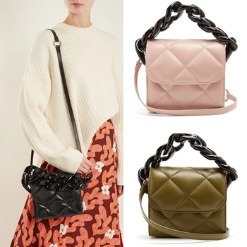 

Women's Handbags Acrylic Chain Bag 2018 New Shoulder Cross Body Small Bag Fashion Mini Square Bag Bolsa Feminina