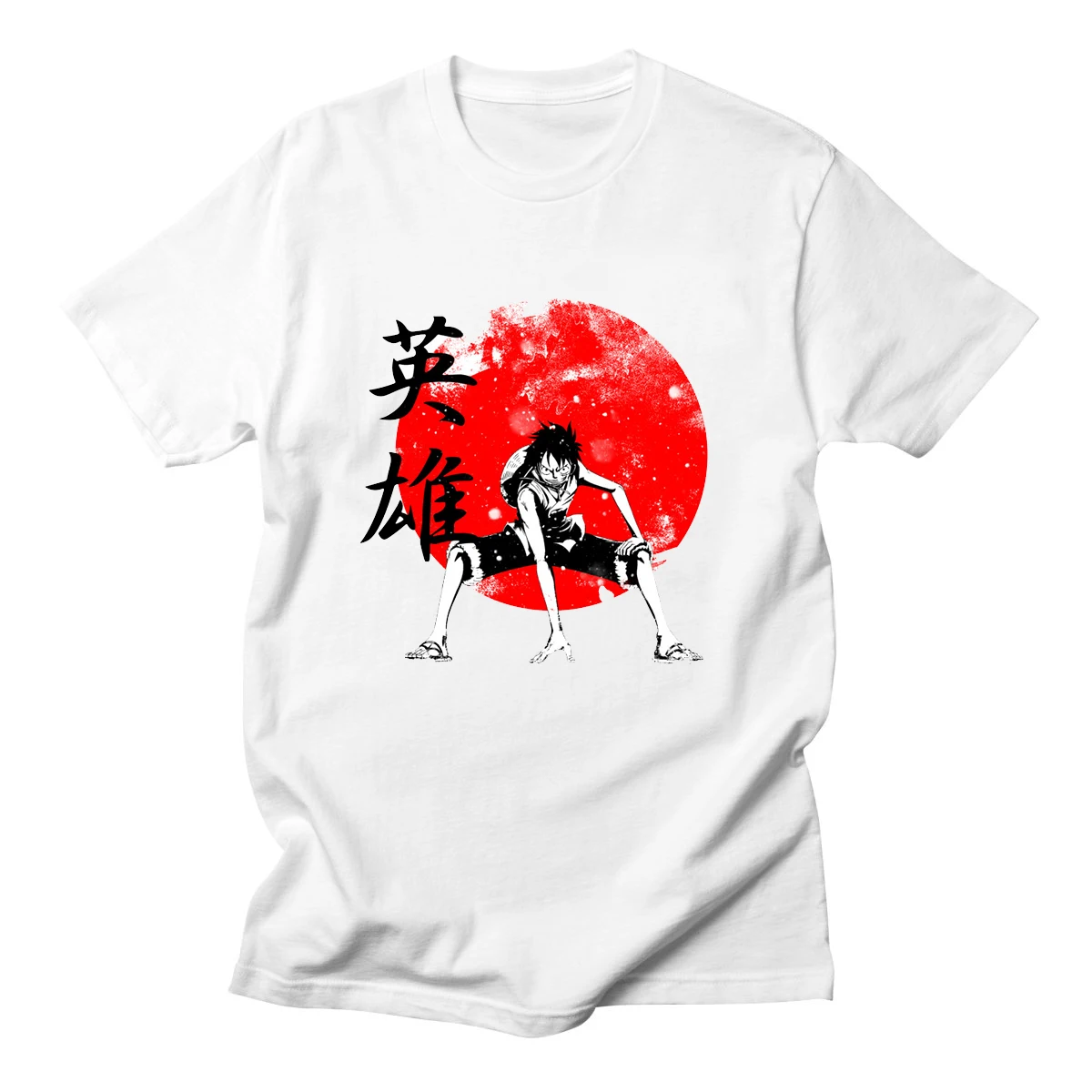 

Funny Luffy T Shirts Mens Anime Graphic Tee Shirt White O-neck Printed Casual Cotton Clothing Free Shipping