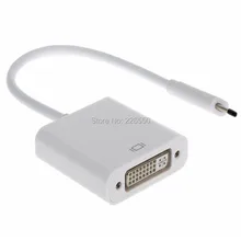 Новое поступление USB-C USB 3,1 type C штекер на DVI Женский 1080 P дисплей монитор адаптер конвертер Соединительный кабель для Mac Macbook