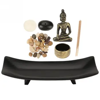 

1 Set Zen Zen Garden Relax Buddhism Candlestick Incense Holder Furnishing Article Incense Burner for Home Office Decoration Gift