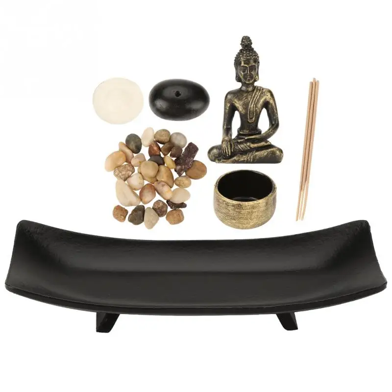 Us 10 07 35 Off 1 Set Zen Garden Relax Buddhism Candlestick Incense Holder Furnishing Articles Burner For Home Decoration Gift In Candle