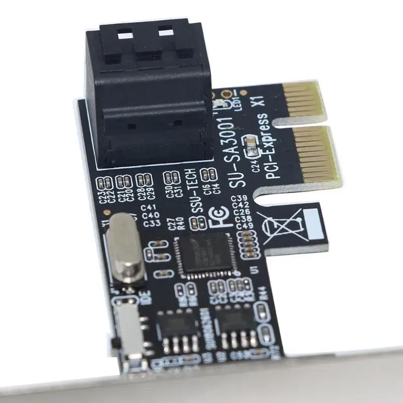 Tarjeta de expansión del controlador PCI-E a 2 puertos SATA 3,0 compatible con el sistema PE añadir en la tarjeta para SSD HDD IPFS la minería