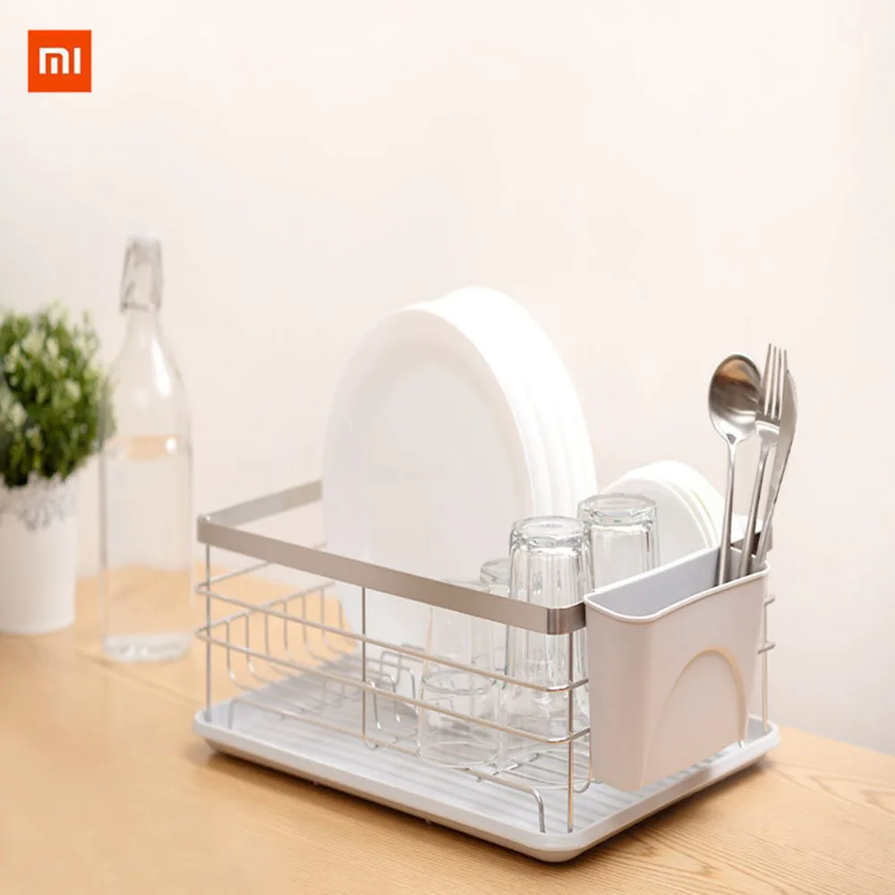 

XIAOMI Stainless Steel Dish Rack Drain Shelf Dish Rack Kitchen Storage Rack Tableware Storage Box Strong Sturdy Storage Holder