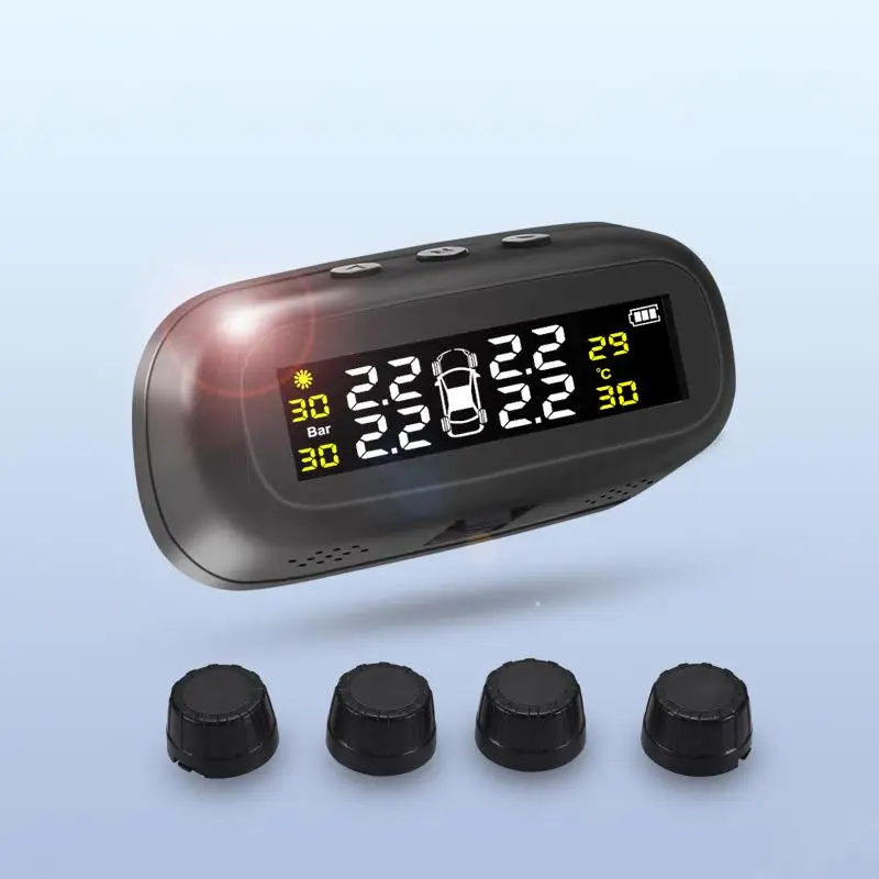 

Solar Wireless Tire Pressure Monitoring External Car General Hidden Digital Display Tire Detection Tire Pressure Monitor