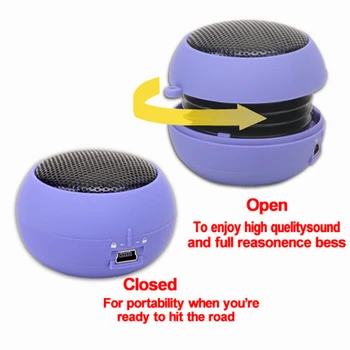 

3.5mm Jack AUX Mini Burger Column Speaker Hamburger Wired Sound Box Loundspeaker Stereo Super Bass Hi-Fi Audio Music
