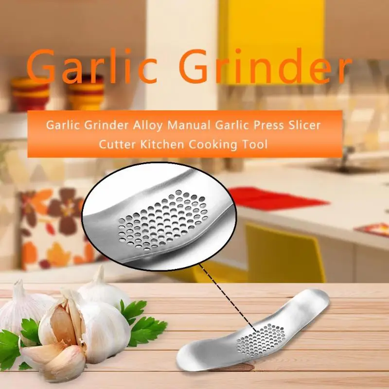 Kitchen Gadgets Stainless Steel Garlic Press Crusher Cooking Tools