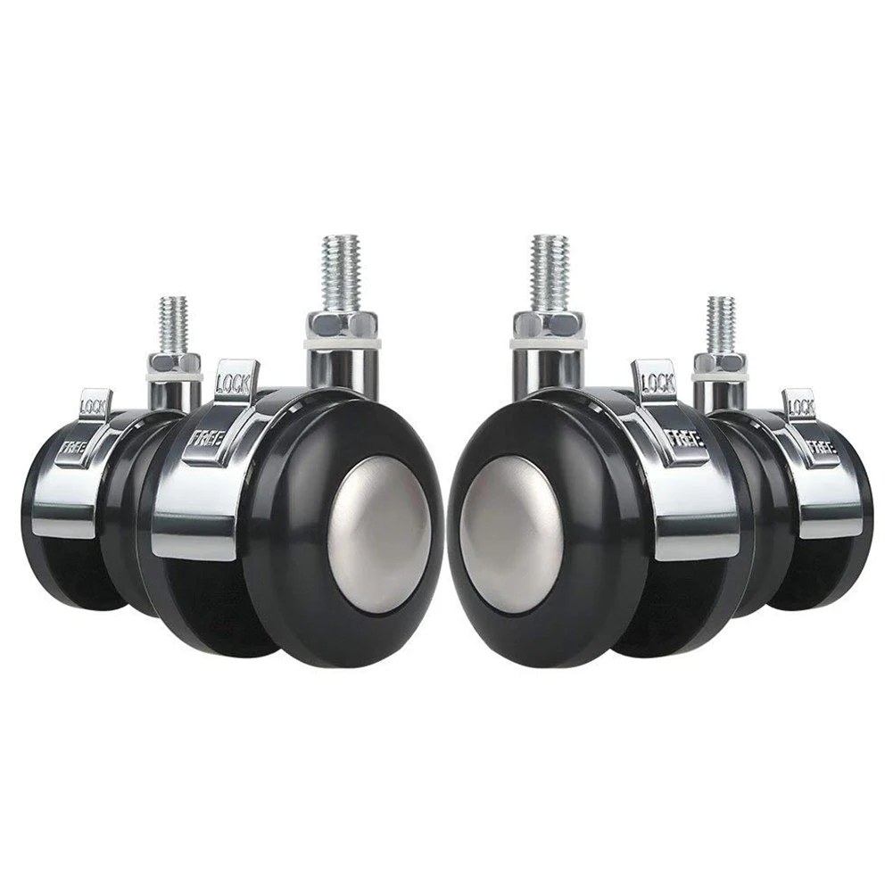 

BHTS-2-inch Swivel Castor Zinc Alloy Screw 360 Celsius Caster Wheels Heavy Duty for Trolley Furniture -Pack of 4
