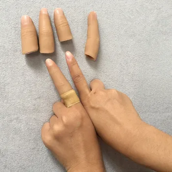 

KnowU One finger Human body simulation prosthetic hand silicone finger glove customized fake finger sleeve