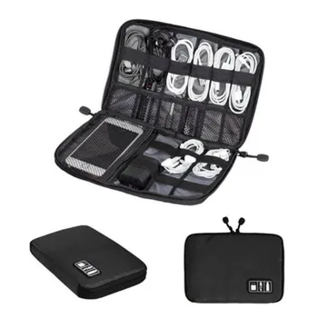 

New Portable Digital Data Line USB Cable Earphone Travel Storage Organizer Bag Case