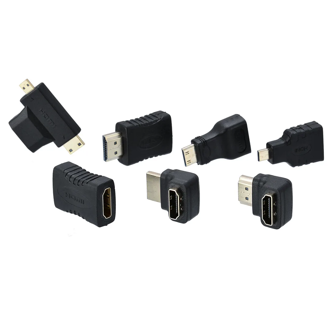 Новые 7 шт. HDMI мини микро адаптеры позолоченный HDMI удлинитель конвертер разъем комплект подходит для аксессуары HDTV Mayitr