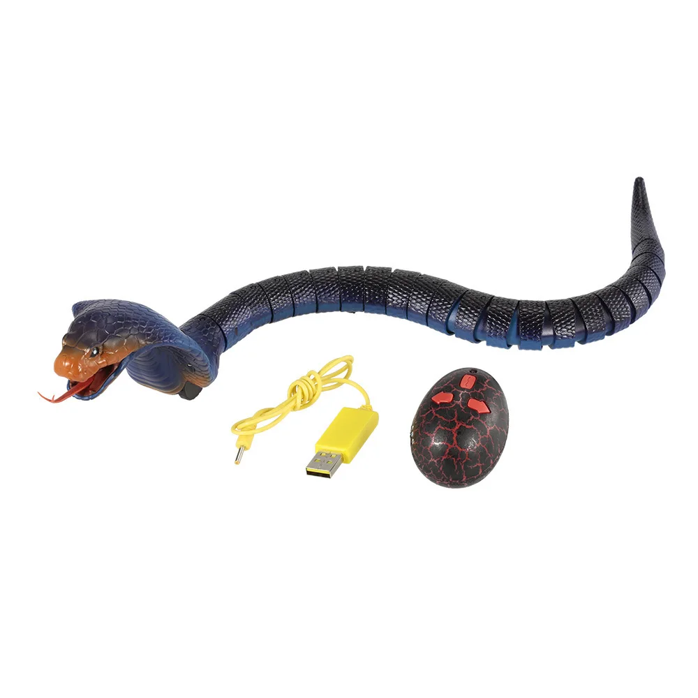 Infrared Remote Control Simulation Cobra Snake Horrible RC Animal Toy Children Present Remote Control Gift for Kids