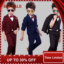 Children Suit Baby Boys Suits Kids Blazer Boys Formal Suit For Weddings Boys Clothes Set Jackets+Vest+Pants 3pcs 2-10Y 3pcs set boy gentleman suit for weddings prom party 2 10y children slim fit costumes boys tuxedos formal blazer vest pants suits