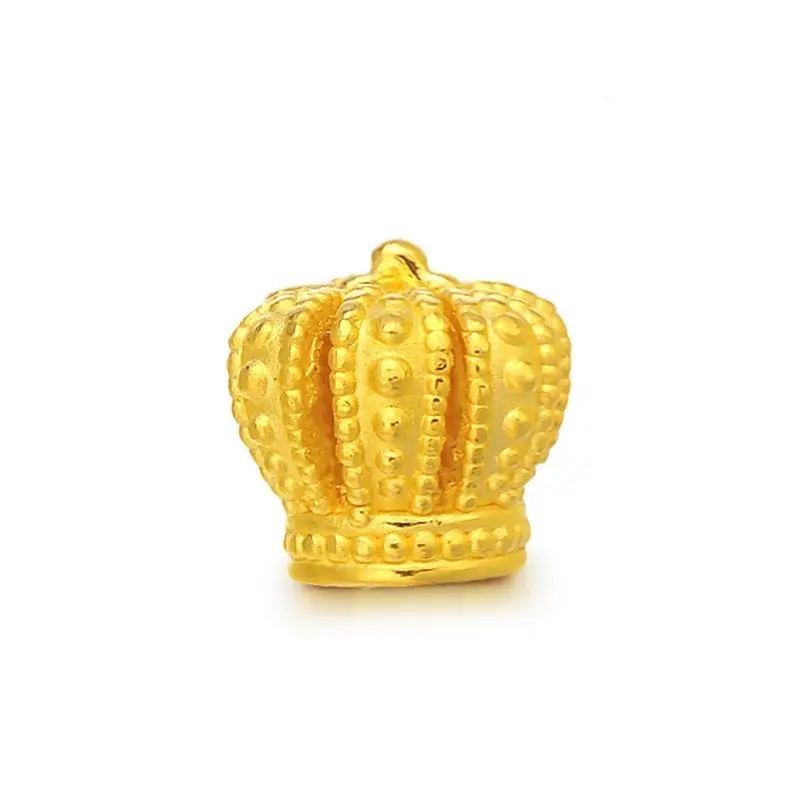 

Authentic Real 999 24k Yellow Gold Pendant Lucky Crown Pendant J.Lee 0.9-1.2g