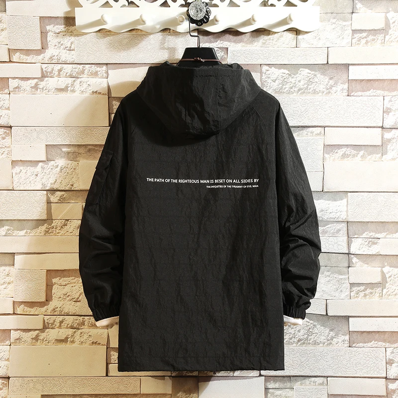 2019 Spring New Japanese Solid Color Even Hat Loose Coat Work Clothes Jacket Male windbreaker mens clothing tracksuit