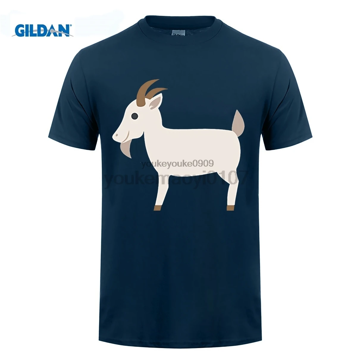 Gildan ヤギ絵文字 Tシャツ家畜ホーン牙豚羊牛スタイル男性半袖 Tシャツ男性のセクシーな Tシャツ T Shirts Aliexpress