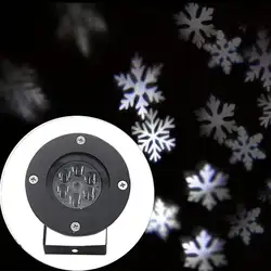 Домашний сад вечерние способа украшения Романтический 4 W Снежинка ночной набор свет на открытом воздухе, Indoor проецирования IP65 лампа