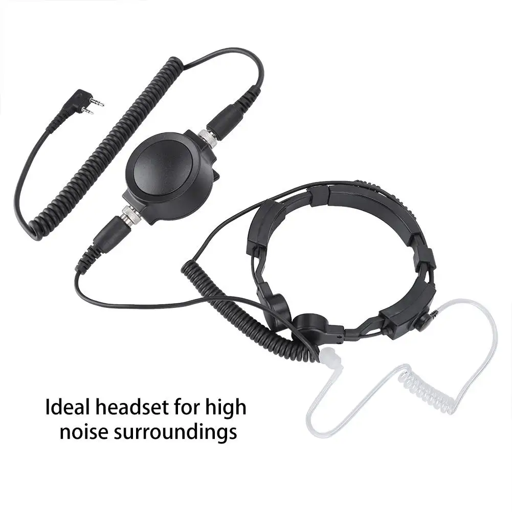 

Walkie Talkie Mic with PTT Button Two Way Radio Throat Microphone Mic Headset 2019 New
