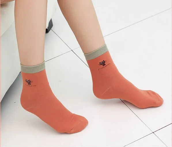 5 пар/лот = 10 штук женские носки с вышивкой брендовые хлопковые носки цветные носки женские Meias Повседневные носки женские