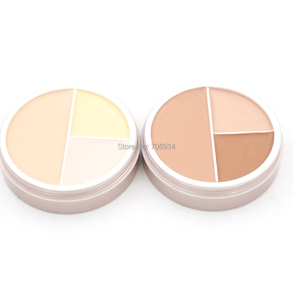 

Concealer Contour Palette 1 pcs 3 color Cream Concealer Makeup 16 g Full Size