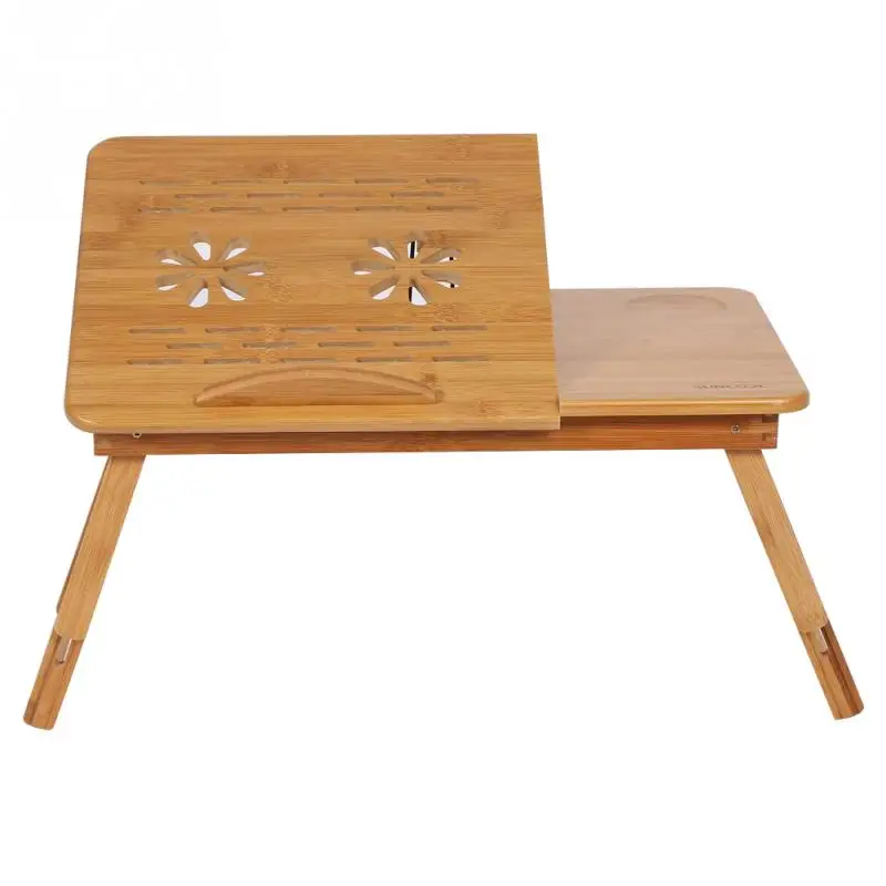 

1Pc Adjustable Table Bamboo Computer Desk Rack Shelf Dormitory Bed Lap Desk Portable Exquisite Book Reading Tray Stand Table