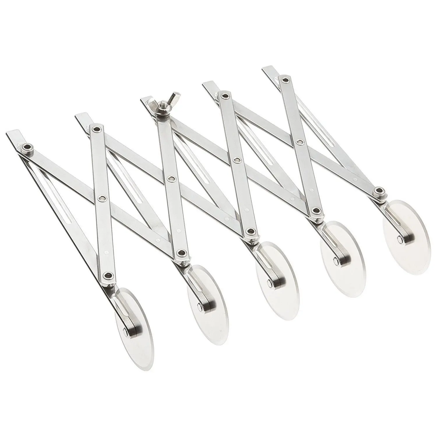 Multifunction Stainless steel Dough Divider 5 Wheel Cutter Roller Tools Pasta Rocker Pizza Pastry Peeler Cake Baking Knives