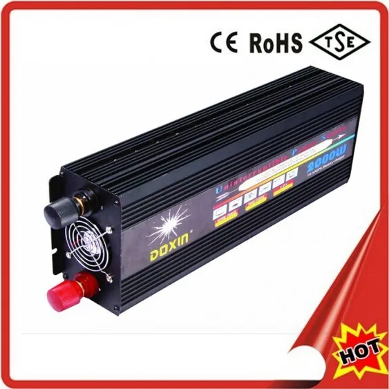 

DHL FedEx UPS free shipping 2000W puhdas sini invertteri Power inverter 24V 220V, 2000W peak 4000W pure sine solar invertor