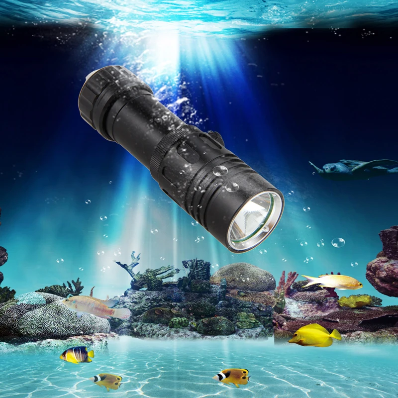 Водонепроницаемый 5000лм XM-L u2 светодиодный подводный 100 м Дайвинг фонарик Ручной фонарь тактический фонарик для дайвинга