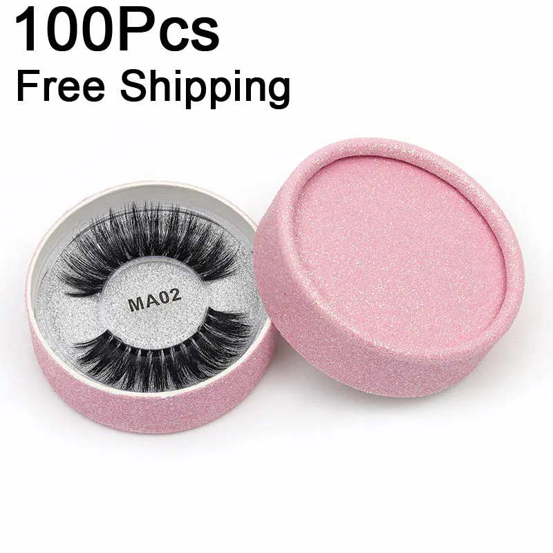 

100pcs Silk Protein False Eyelashes Natural Long 3D Eyelashes Hand Made Fake Lashes Thick Full Strip Lashes Eyelash Extension
