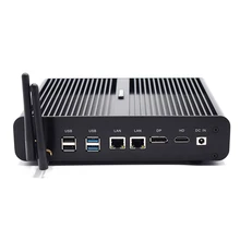 DP/HDMI/2LAN Intel Core i5-7260U i7 7660u 4 к безвентиляторный мини ПК, настольный компьютер, с оконные рамы 10 Pro или Linux Ubuntu