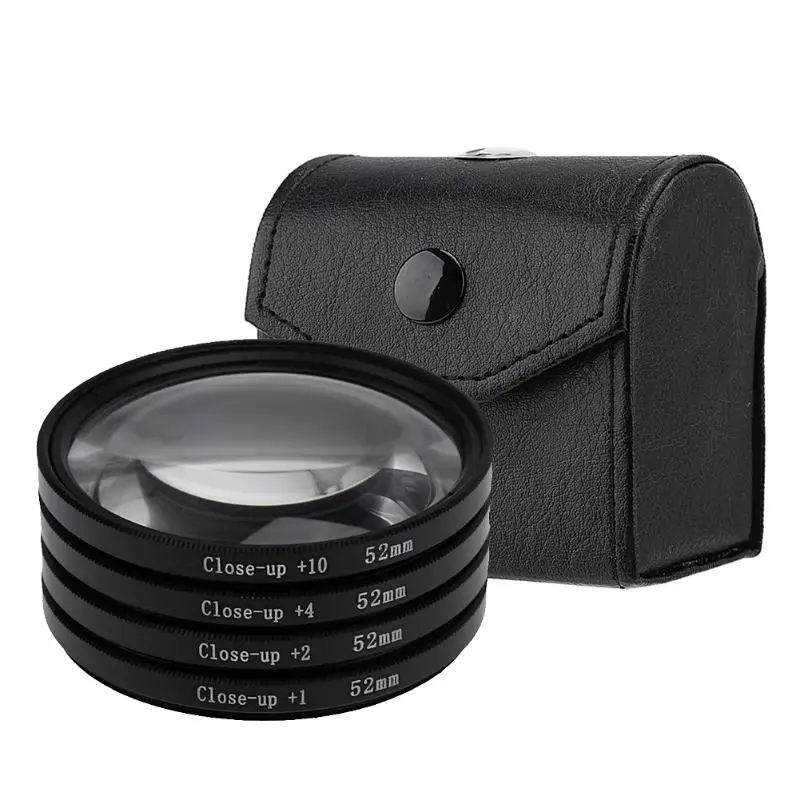 

52mm 67mm 72mm 77mm Macro Close-Up Filter Set +1 +2 +4 +10 with Pouch Macro Lens Filter Kit for Canon DSLR Camera
