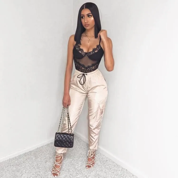 

2019 New Solid Lace-up Sashes Harem Pants Women Fashion High Waist Casual Pants Female Summer Loose Trousers