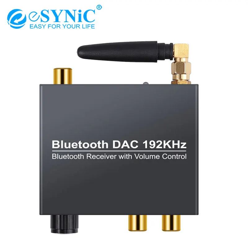 

eSYNiC 192kHz 5.0 Bluetooth DAC Converter With USB Power+Wireless Receiver Cable Transmitter DAC Audio Optical To RCA 3.5mm