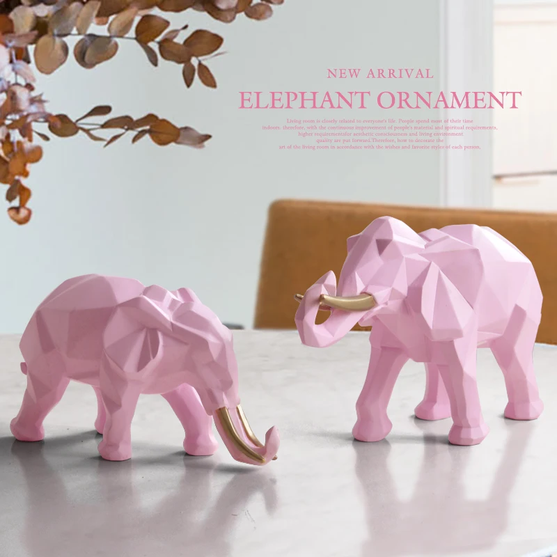 Статуэтка слона 2/набор смола для украшения дома офиса отеля настольное животное современное ремесло Индия белый слон декоративная статуэтка